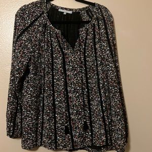 Beautiful boho top - Daniel Rainn - large lined blouse.